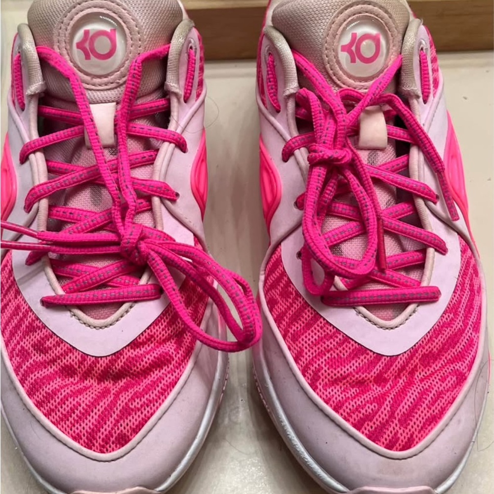 Nike Rare KD 16 “Aunt Pearl” custom ordered.  Size 6 women but closer to size 7.